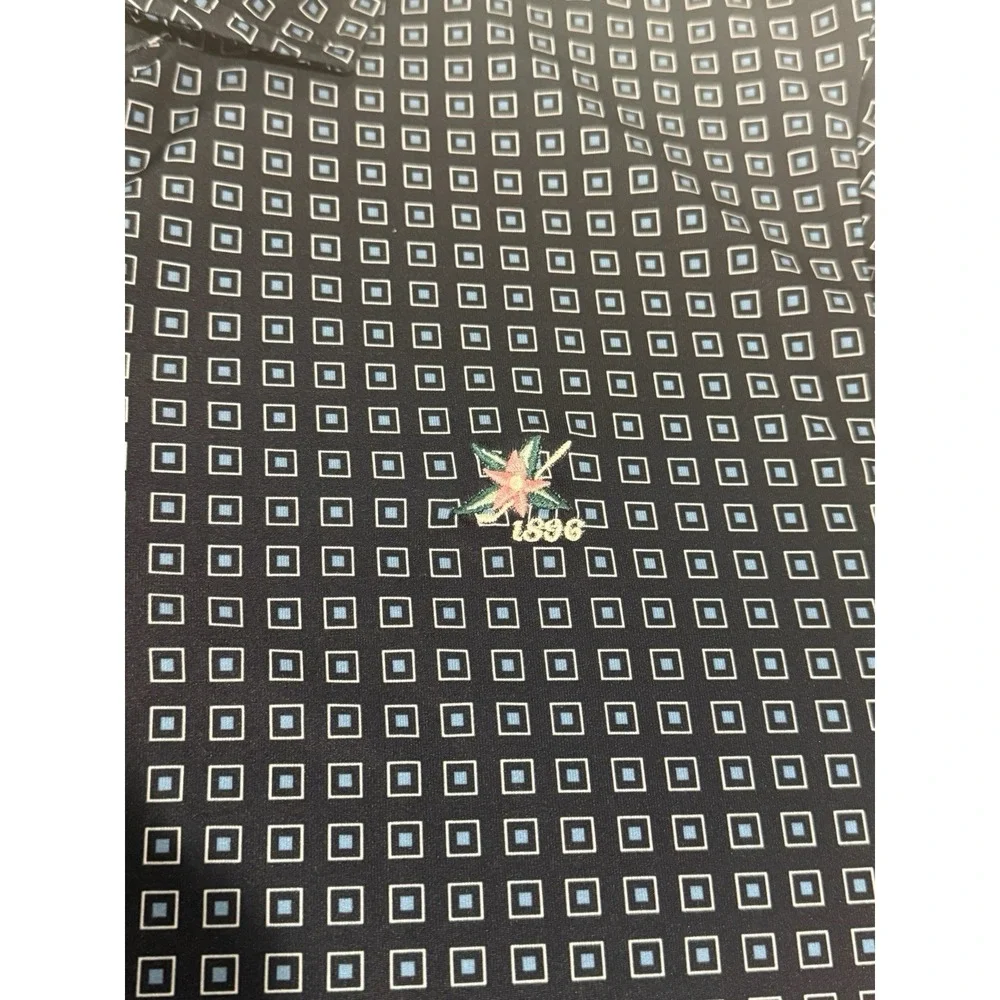 RLX‎ Ralph Lauren Wicking Polo Shirt Men Size M Print Golf Performance Stretch
